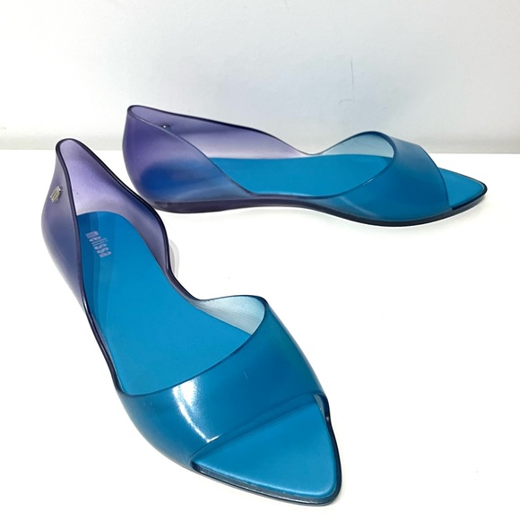 Melissa Translucent Ombré Pointed Jelly Flats 7 - Picture 2 of 8